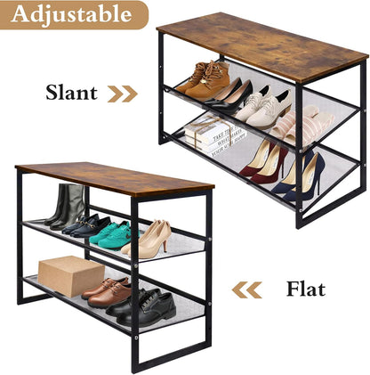 3-Tier Adjustable Freestanding Shoe Rack