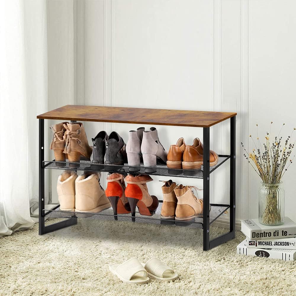 3-Tier Adjustable Freestanding Shoe Rack