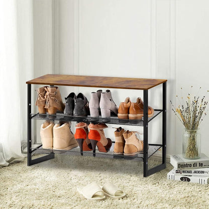 3-Tier Adjustable Freestanding Shoe Rack