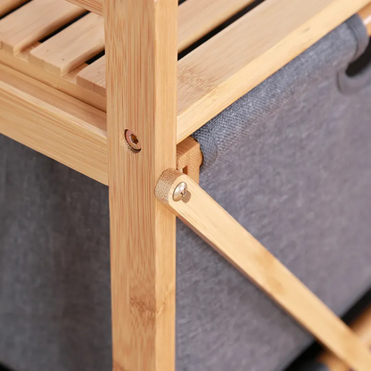 Bamboo SHELF UNIT WITH 3 DRAWERS