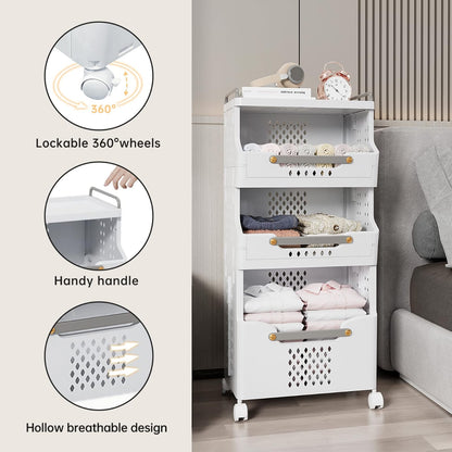 Laundry Basket with Wheels