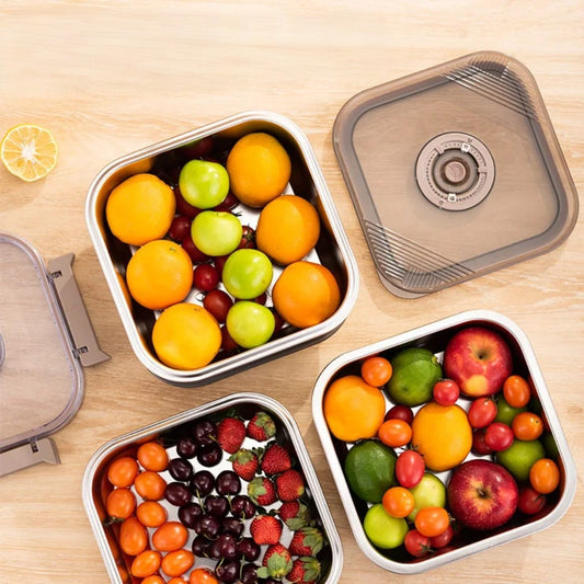 3 Pieces Stainless Steel Food Storage Container