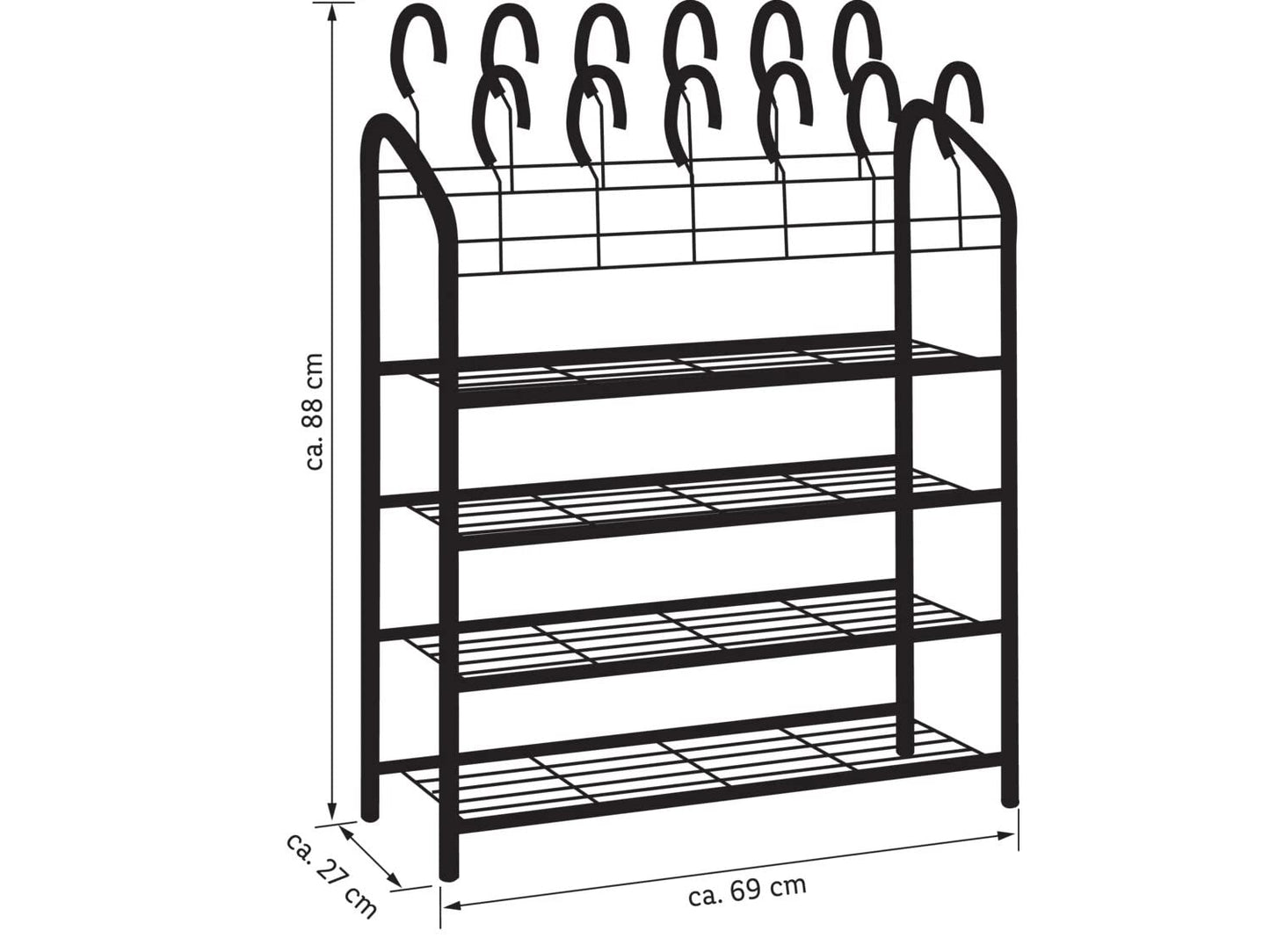 Livarno Living Steel Shoe Rack