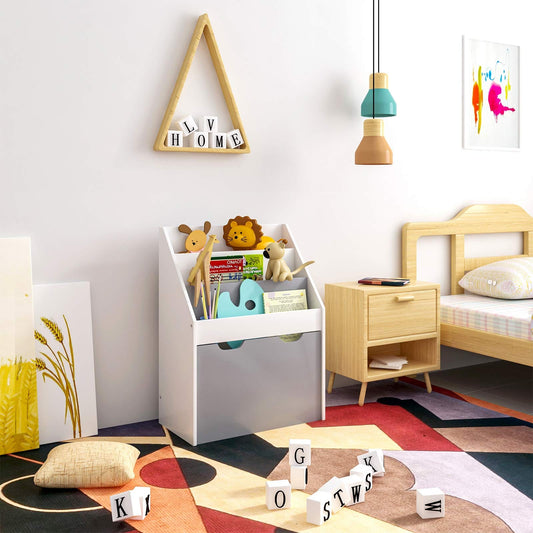 WOLTU Kids Bookshelf with Wheels