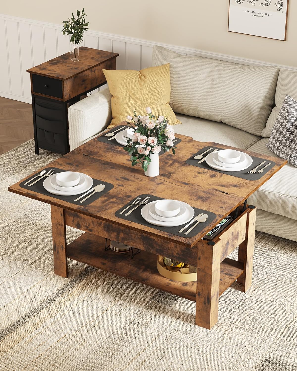 KIMENICH 3-in-1 Lift Top Coffee Table