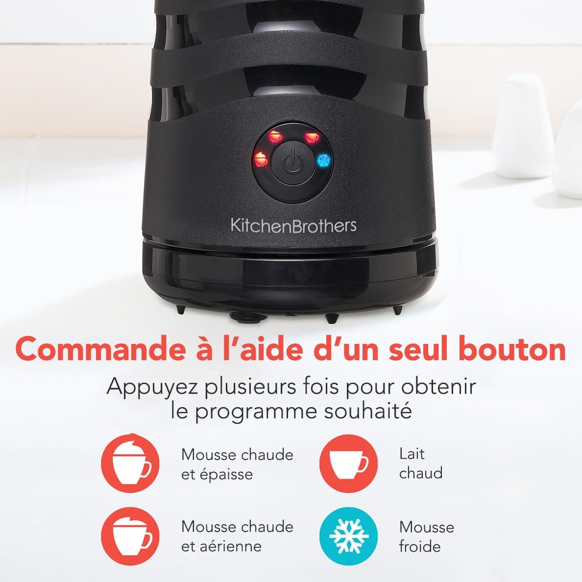 KitchenBrothers Electric Milk Frother