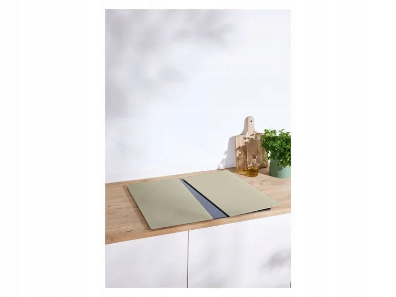 LIVARNO home Set of 2 Tempered Glass Induction Hob Cover Plates