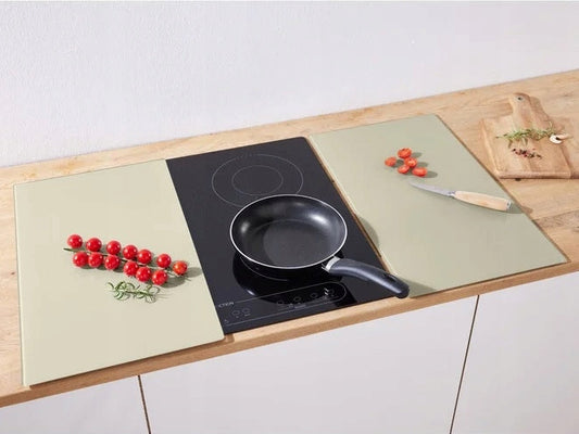 LIVARNO home Set of 2 Tempered Glass Induction Hob Cover Plates