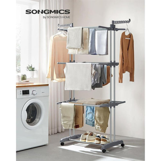 SONGMICS 4-Tier Clothes Drying Rack Stand ULLR701G01