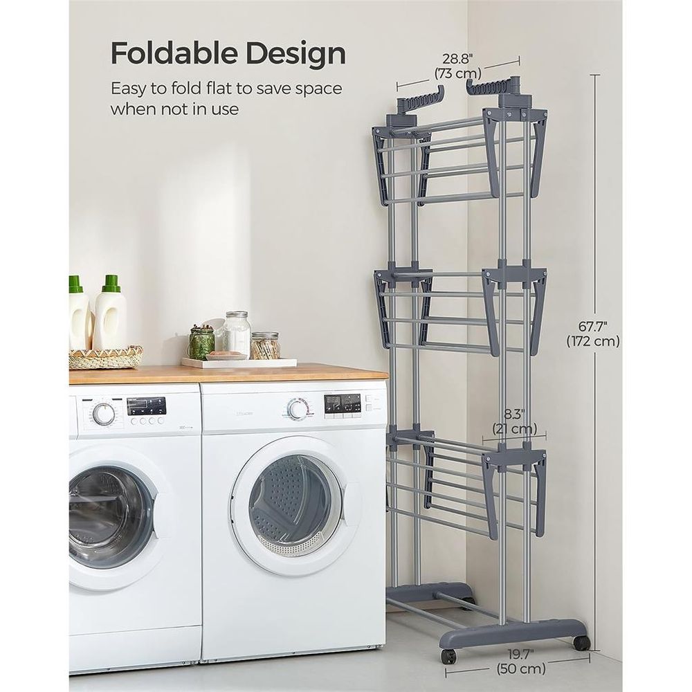 SONGMICS 4-Tier Clothes Drying Rack Stand ULLR701G01