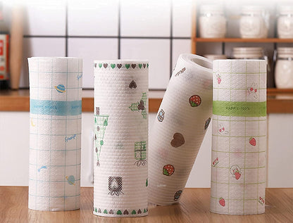 50 Sheets Roll Reusable Oil-absorbing Lazy Rag