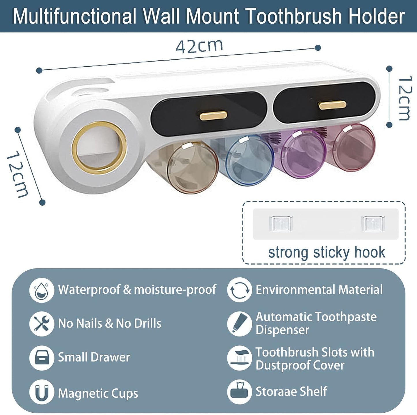 wall-mounted automatic toothpaste dispenser