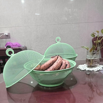 Set of 2 Fruit Basket with Lid