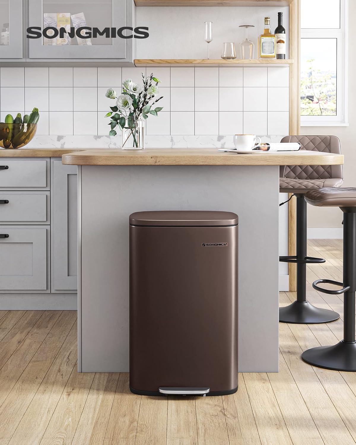SONGMICS Trash Can