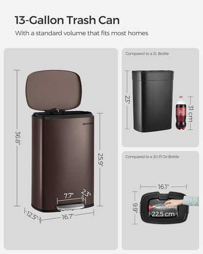 SONGMICS Trash Can