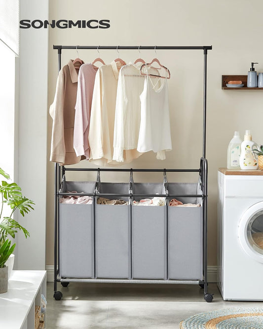 SONGMICS 4-Section Laundry Sorter