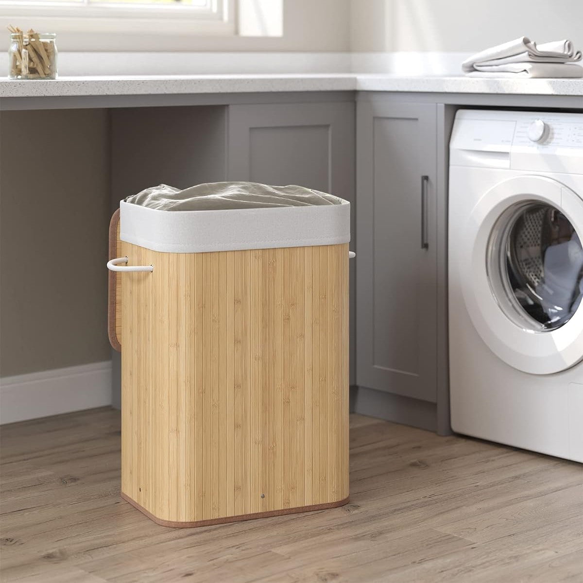 SONGMICS Bamboo Laundry Basket