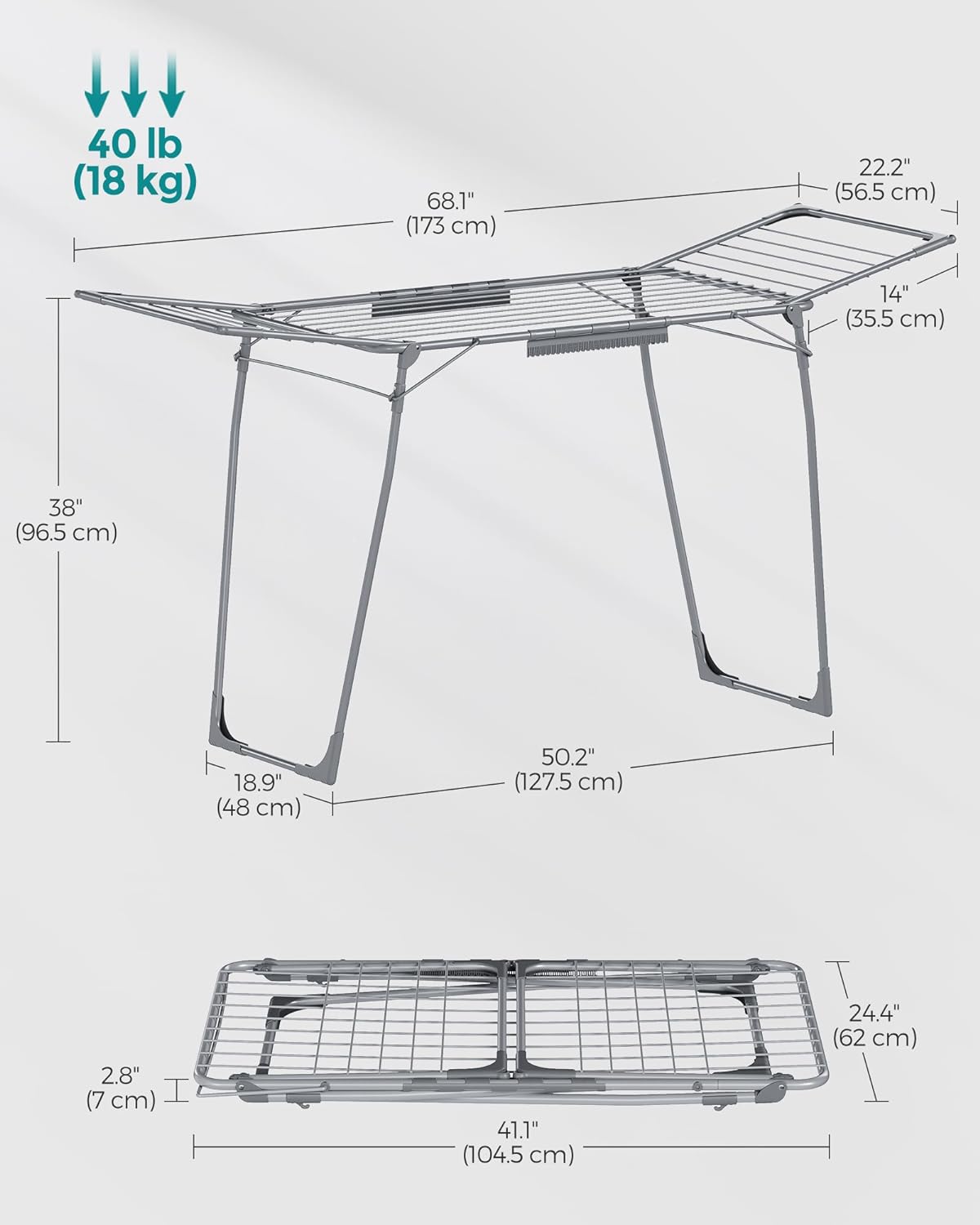 SONGMICS Clothes Drying Rack