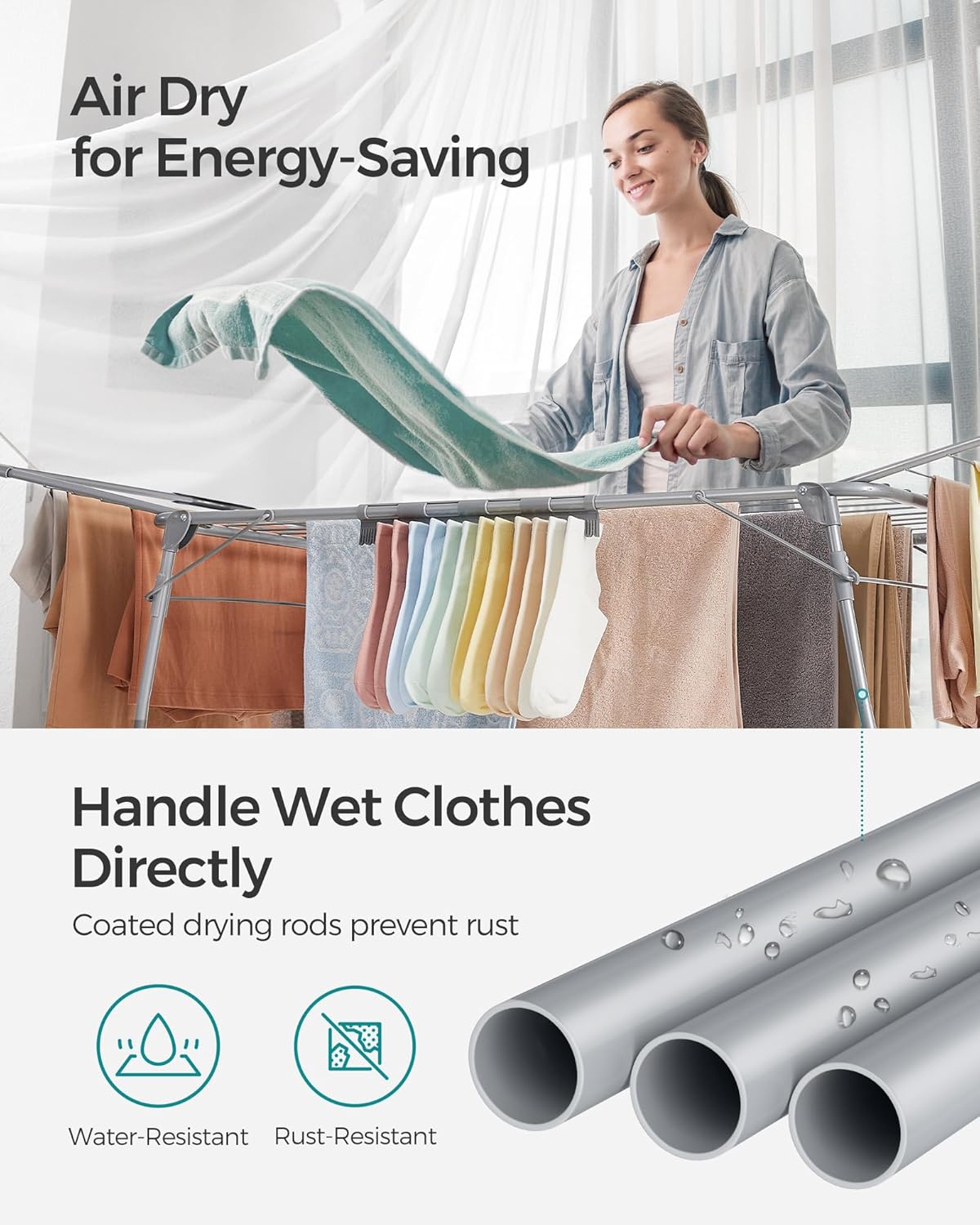 SONGMICS Clothes Drying Rack