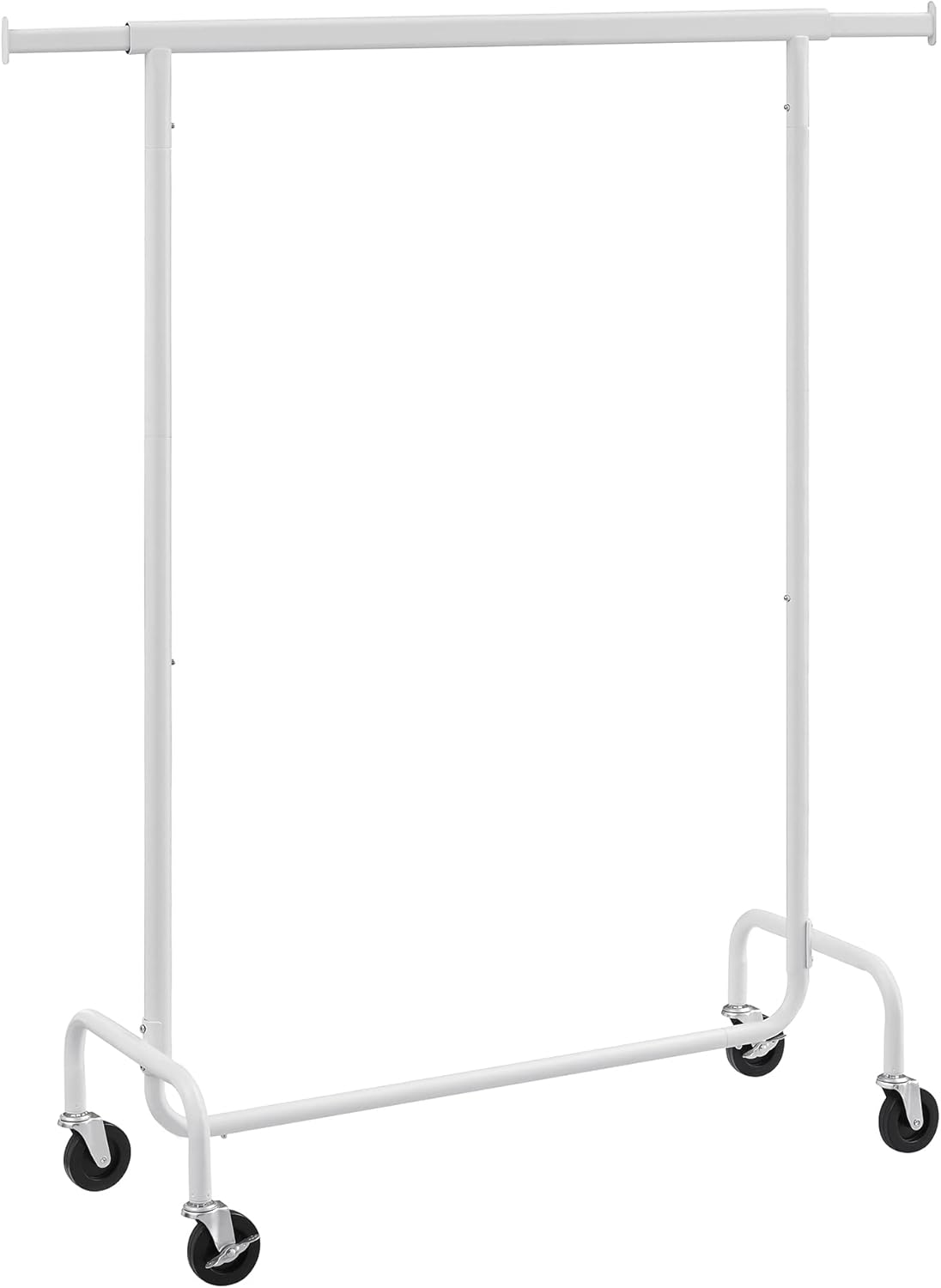 SONGMICS White Clothes Rack with Wheels
