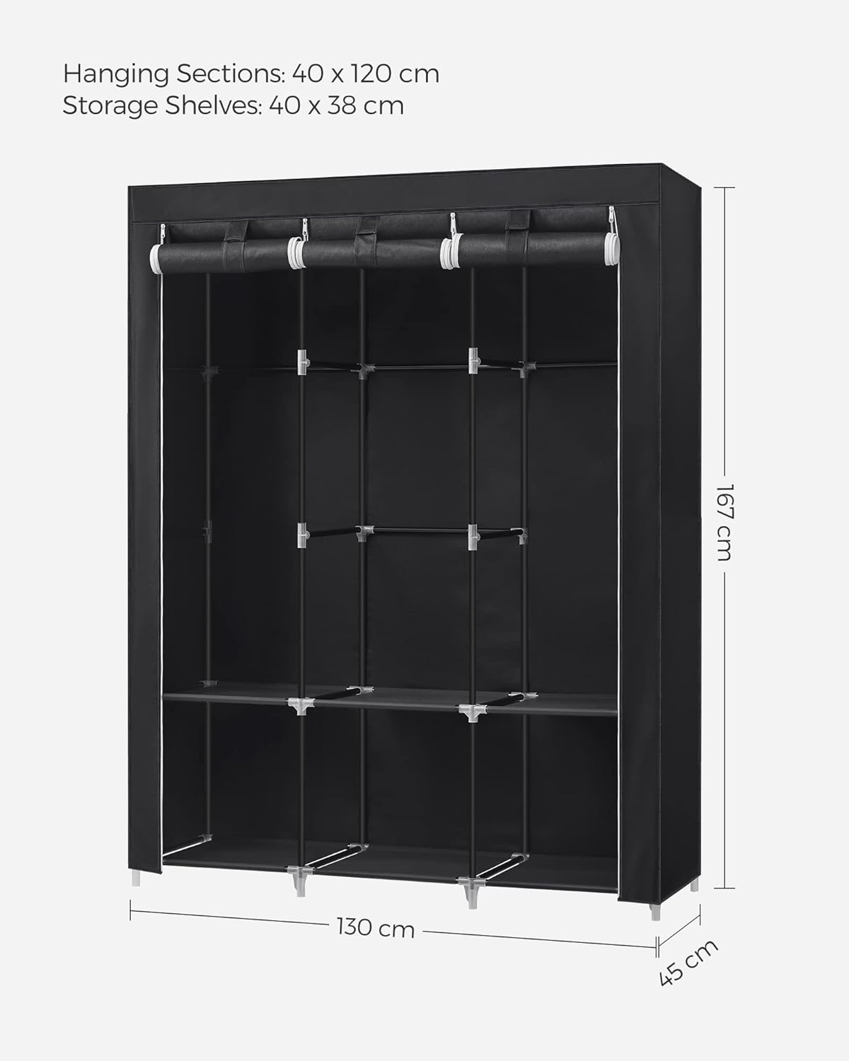 SONGMICS Portable Closet with Cover