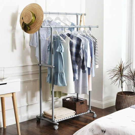 SONGMICS Double Clothes Rail