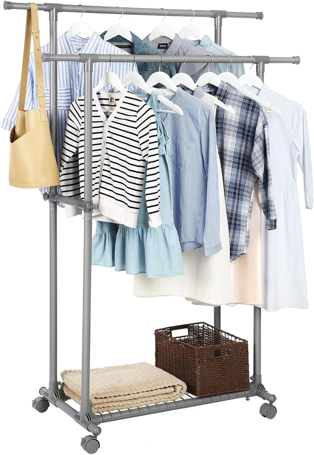 SONGMICS Double Clothes Rail
