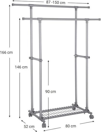 SONGMICS Double Clothes Rail