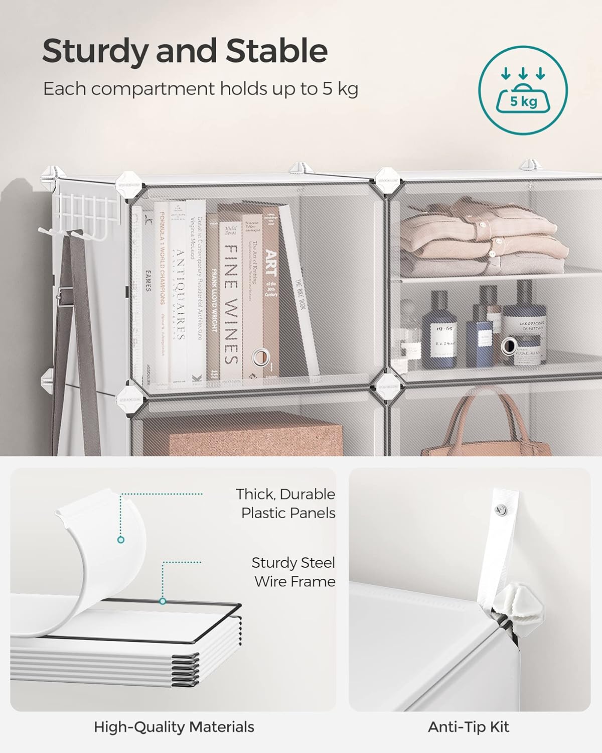 SONGMICS 8-Slot Shoe Rack