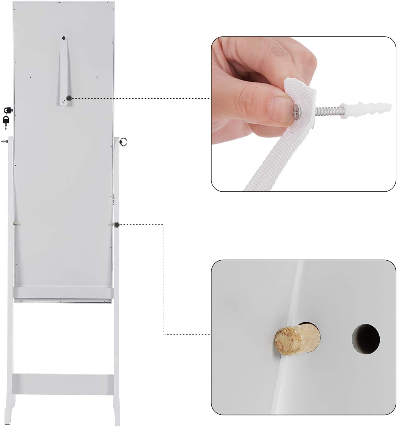 SONGMICS LED Jewelry Cabinet