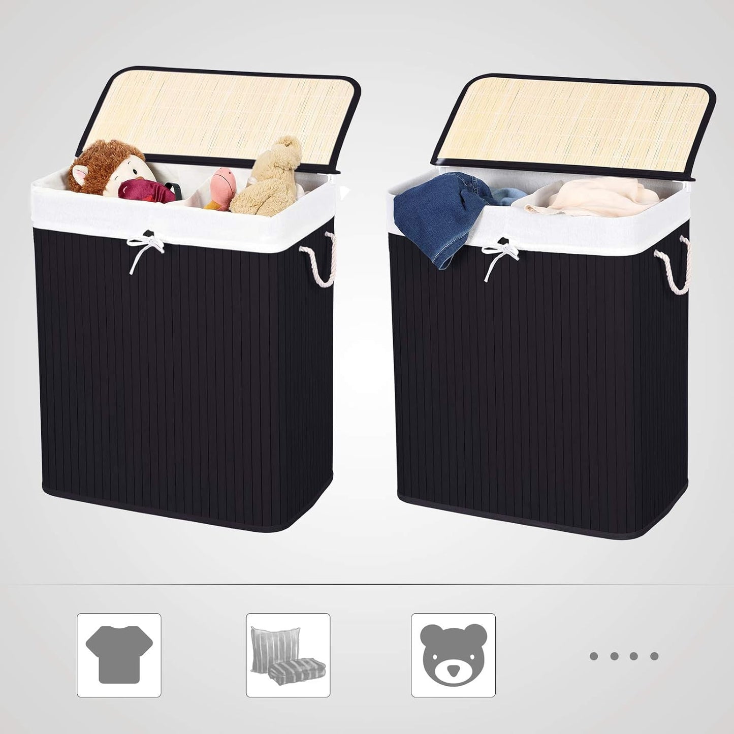 SONGMICS Bamboo Laundry Basket