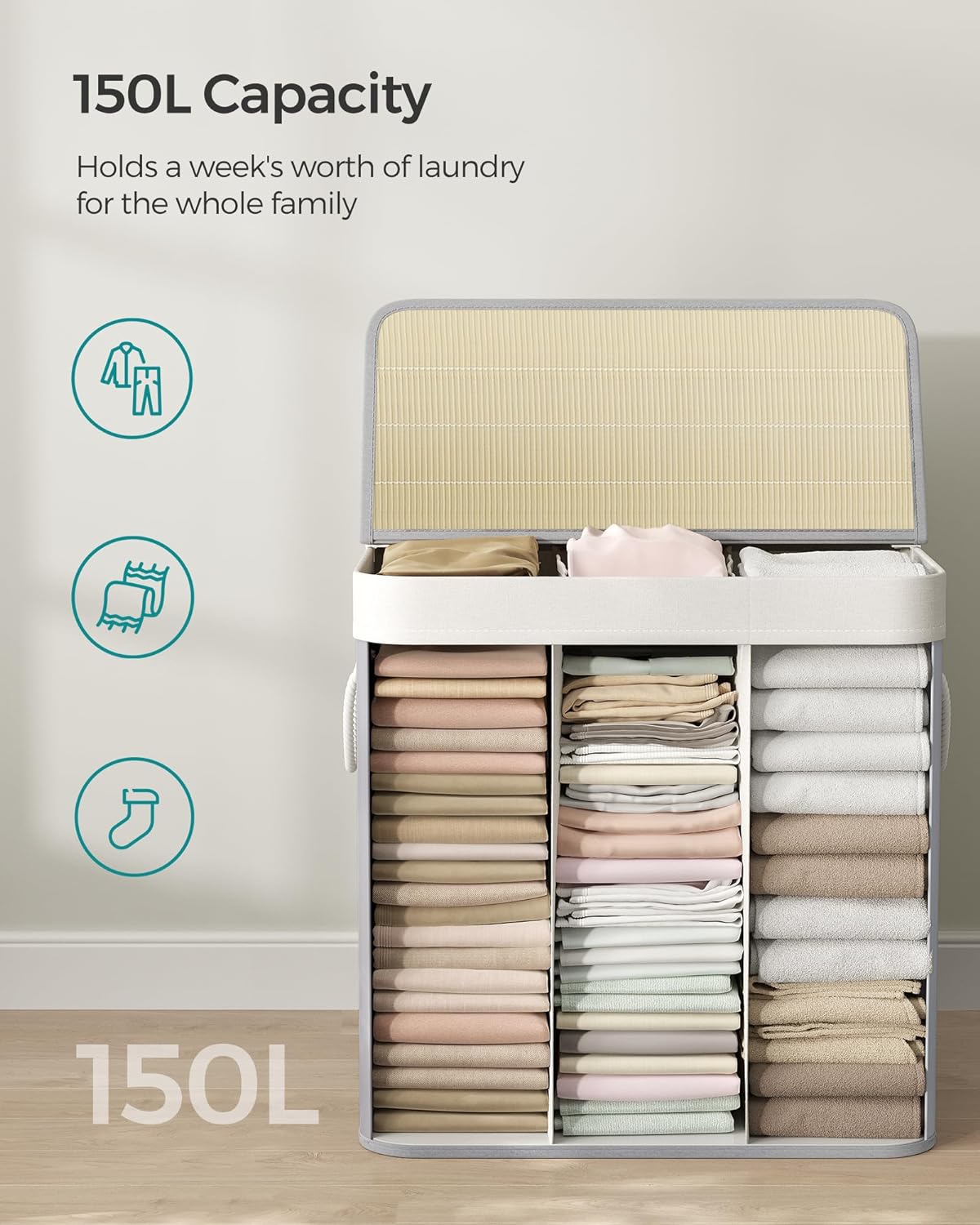 SONGMICS Laundry Hamper Basket