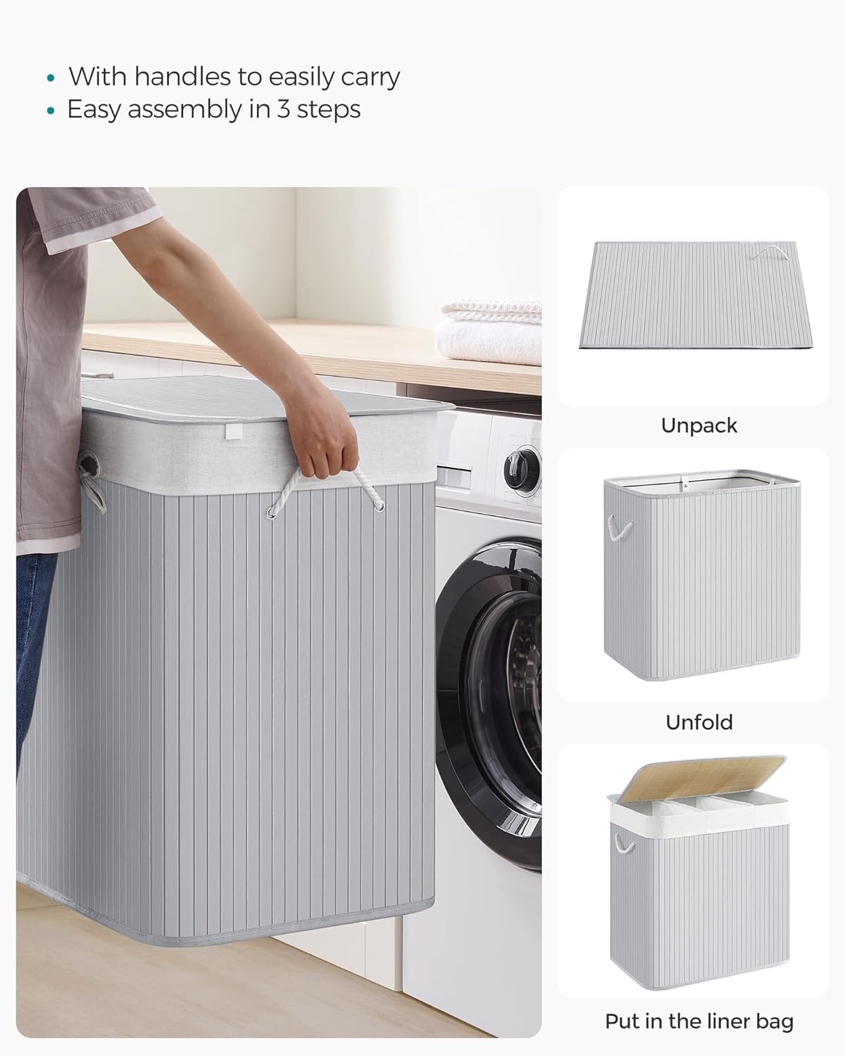 SONGMICS Laundry Hamper Basket