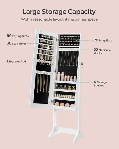 SONGMICS Mirror Jewellery Cabinet