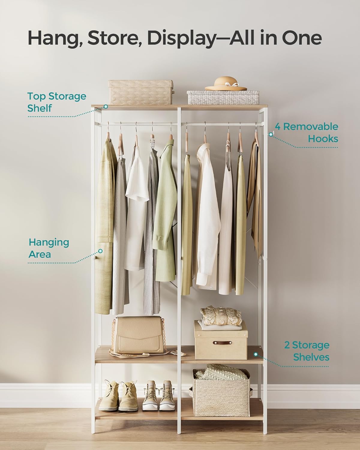 SONGMICS Portable Clothes Wardrobe