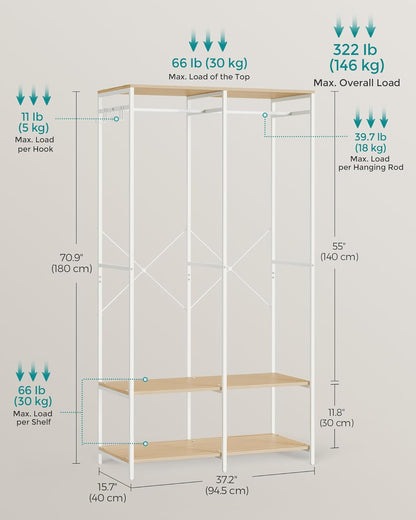 SONGMICS Portable Clothes Wardrobe