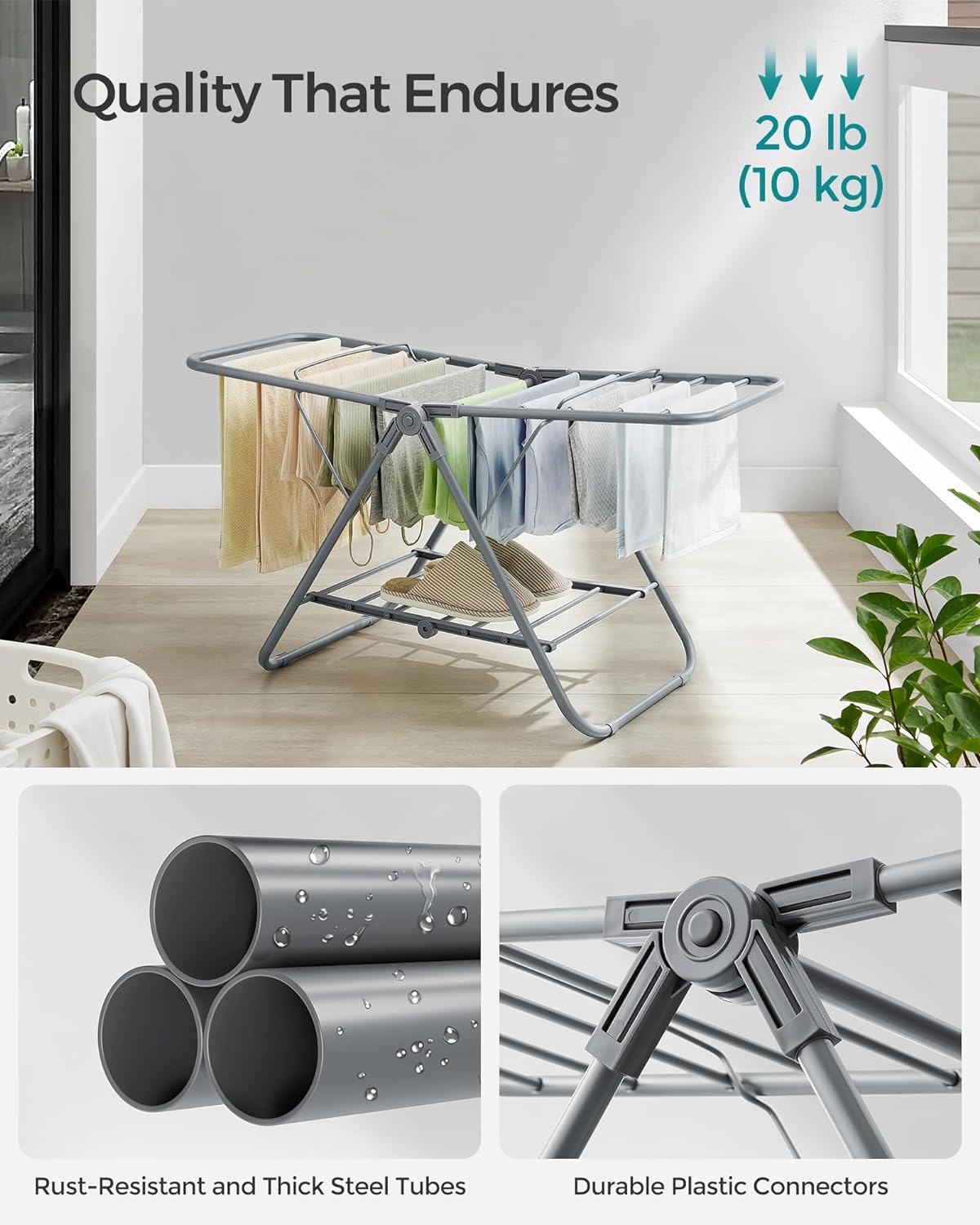 SONGMICS Small Laundry Airer