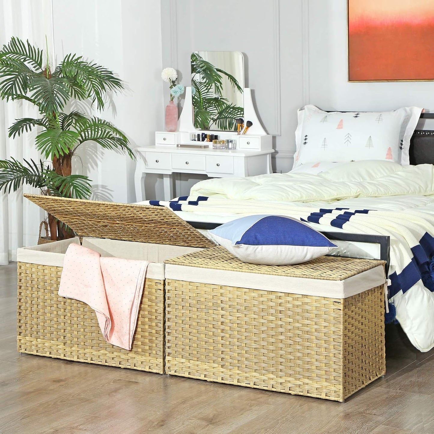 SONGMICS Storage Basket with Lid