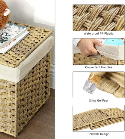 SONGMICS Storage Basket with Lid