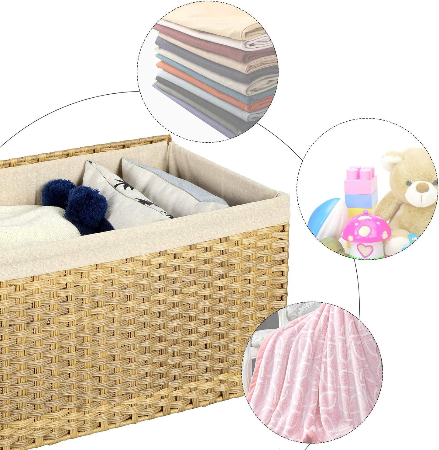 SONGMICS Storage Basket with Lid
