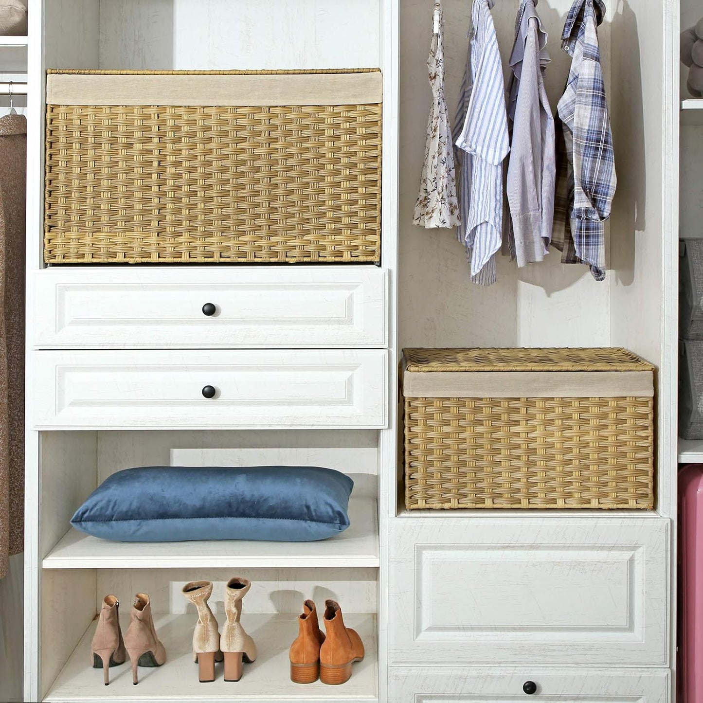 SONGMICS Storage Basket with Lid