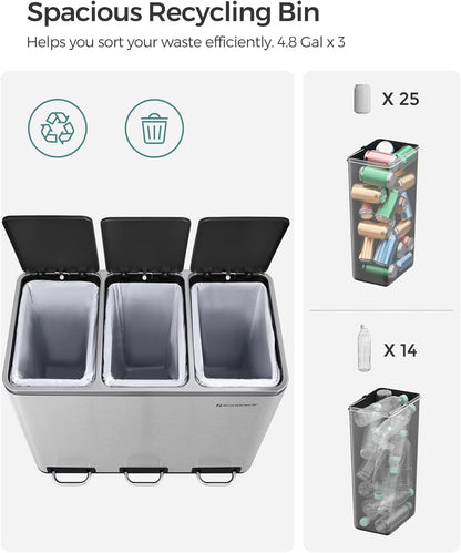 SONGMICS Trash Can