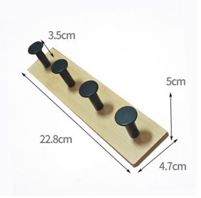 Wooden Wall Hook Rack with Pegs