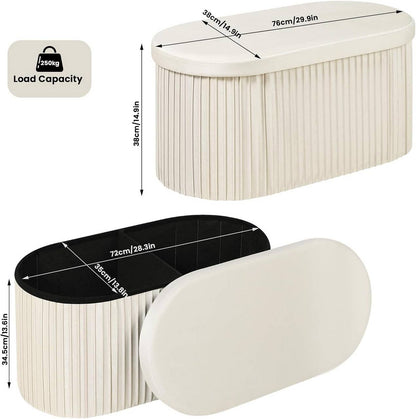 WOLTU Footstool with Storage