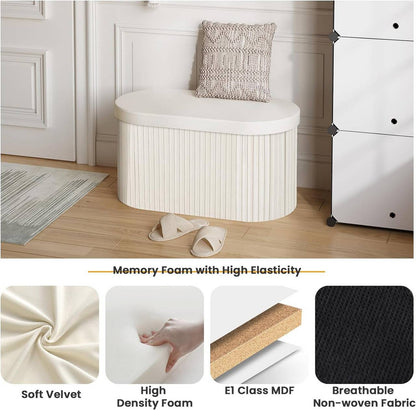 WOLTU Footstool with Storage