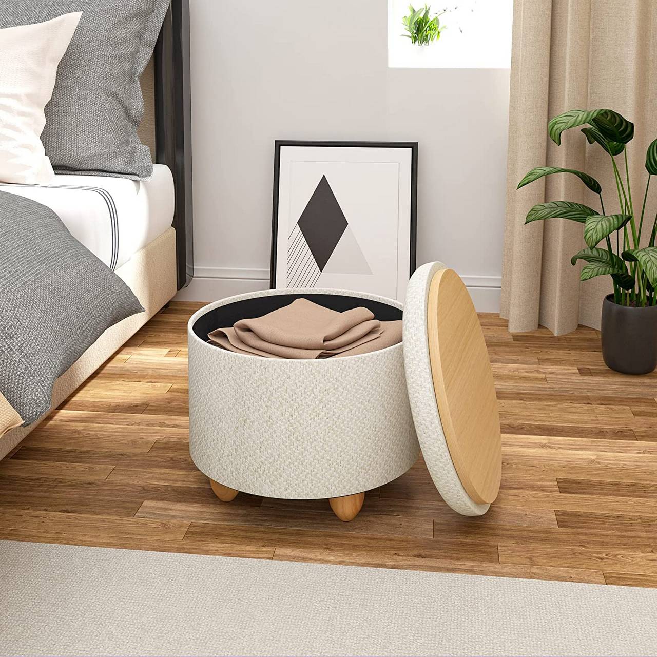 WOLTU Stool with Storage Space