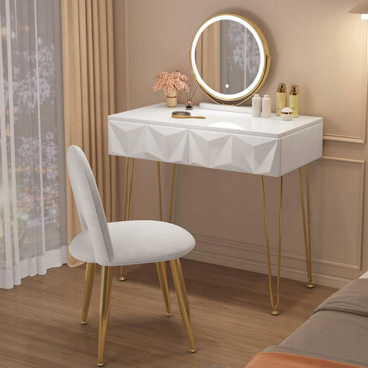Dressing Table with LED Lighting Mirror