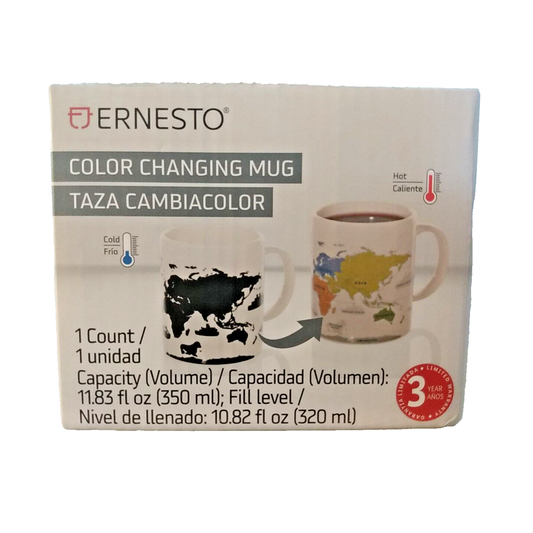 ERNESTO® Heat Changing Mug - World Map
