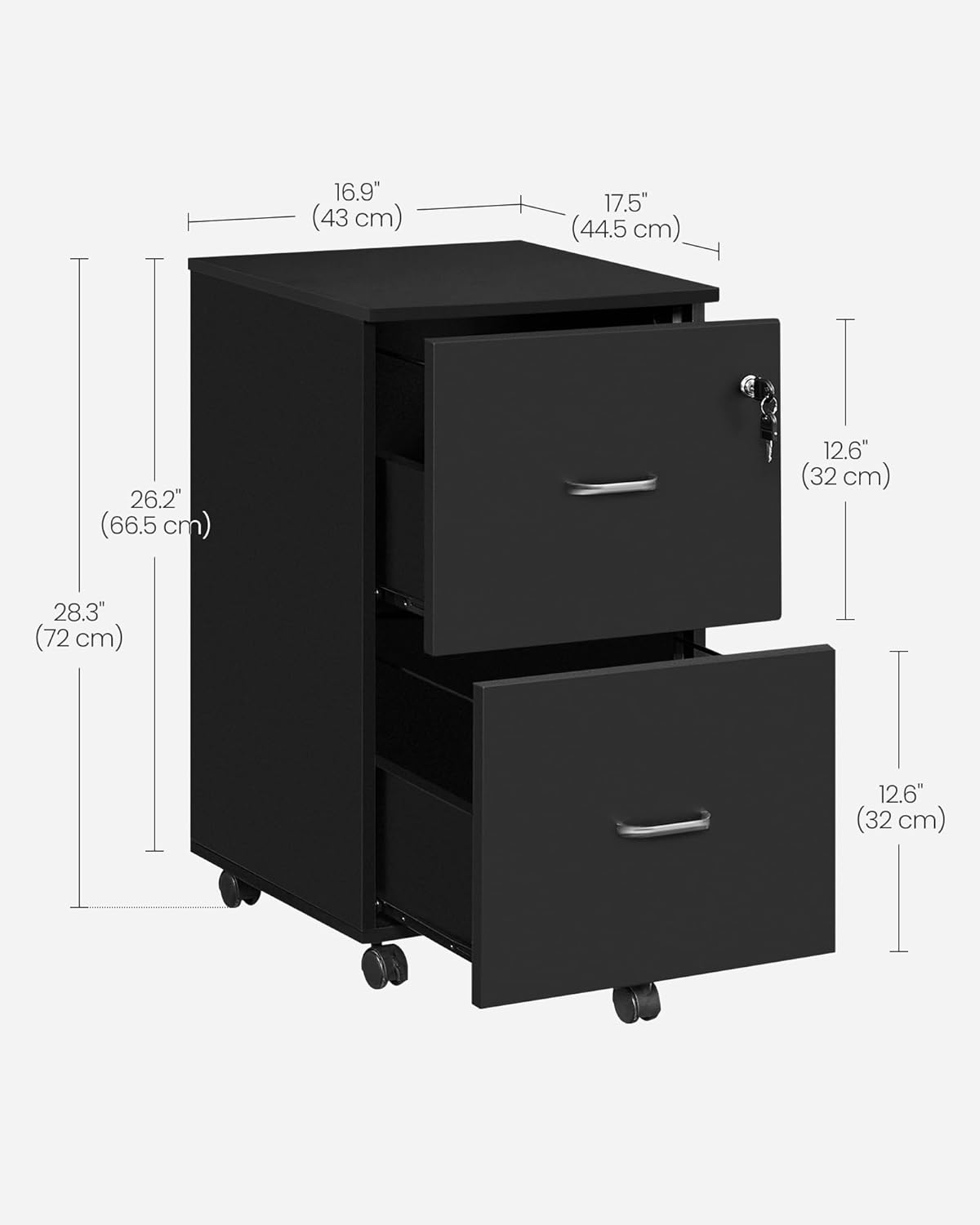 VASAGLE 2-Drawer File Cabinet