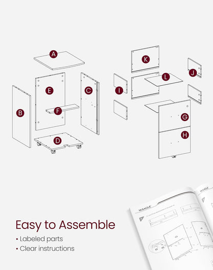 VASAGLE 2-Drawer File Cabinet